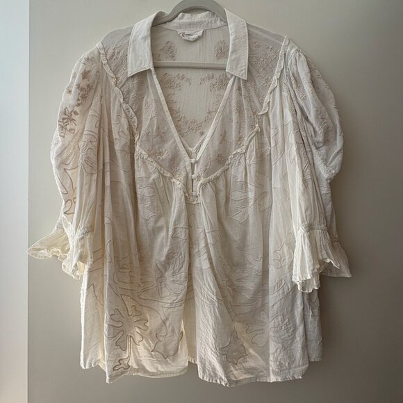 EUC By Anthropologie Heirloom Swing Blouse - Picture 5 of 5